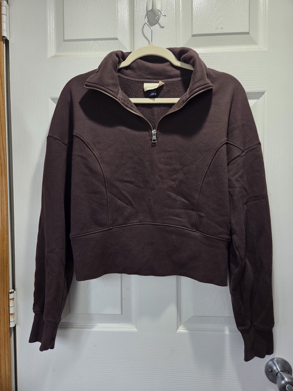 Universal Thread Women's Brown Half-Zip Sweatshirt